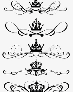皇冠纸质边框传统复古花纹高清图片