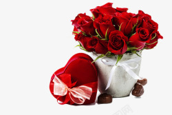 情定中国花盆里的玫瑰花七夕情人节高清图片