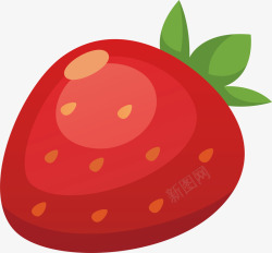 手绘卡通食物水果草莓元素素材