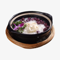 紫薯百合养生早餐粥素材