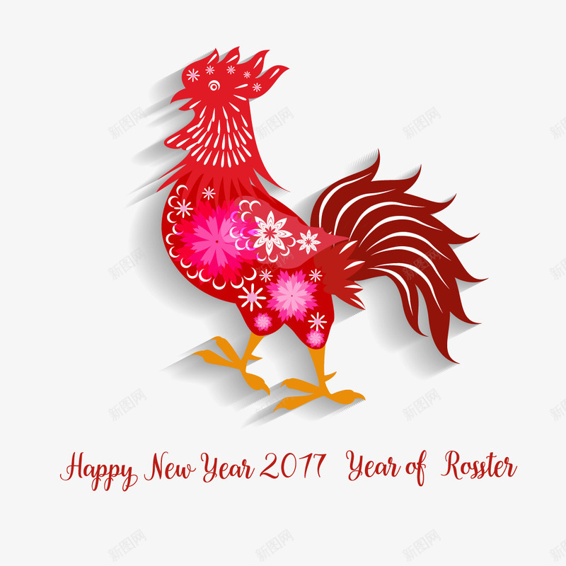 鸡年春节新年喜庆png免抠素材_88icon https://88icon.com 喜庆 新年 春节 鸡年