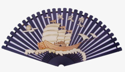 一帆风顺木质扇面素材