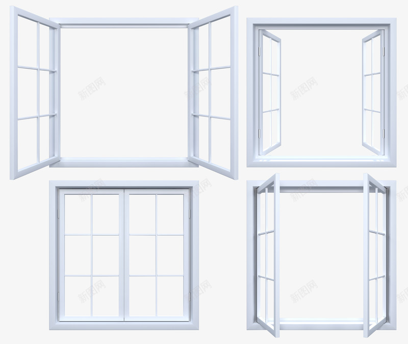 白色多种几何图形窗户造型png免抠素材_88icon https://88icon.com 关窗 几何 几何图形 多种 格子窗户 白色 白色窗框 窗户 造型