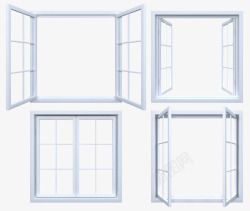 窗户设计白色多种几何图形窗户造型高清图片