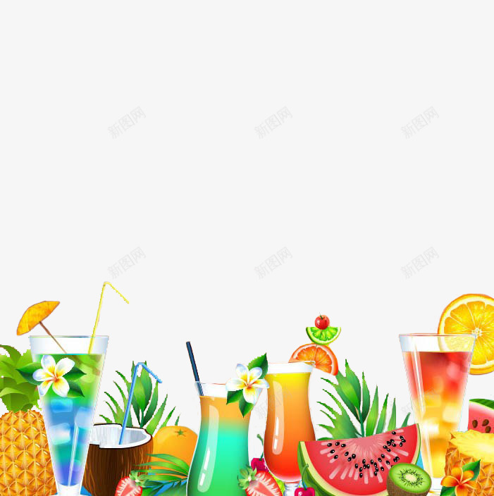 缤纷冷饮png免抠素材_88icon https://88icon.com 冷饮广告 广告设计 缤纷冷饮