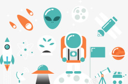 太空元素合集矢量图素材