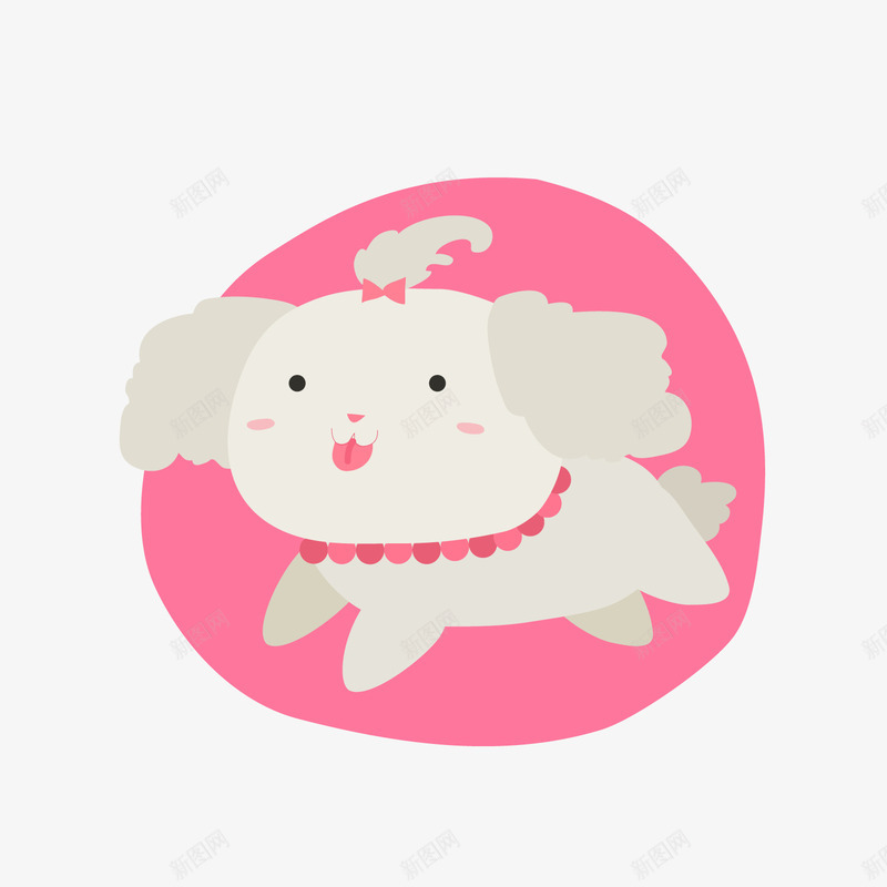 白色奔跑的小狗png免抠素材_88icon https://88icon.com 卡通动物 卡通小狗 奔跑的小狗 白色 粉色