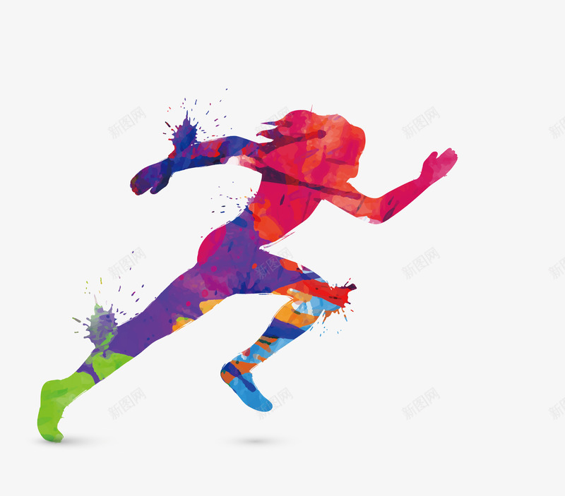 奔跑的男人矢量图ai免抠素材_88icon https://88icon.com 健康 图画 奔跑 彩色 比赛 用力 素描 运动 矢量图