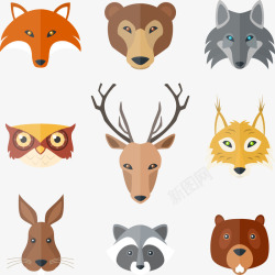 9款野生动物头像素材