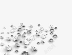 奢侈珠宝碎钻石实物黑色海报装饰高清图片