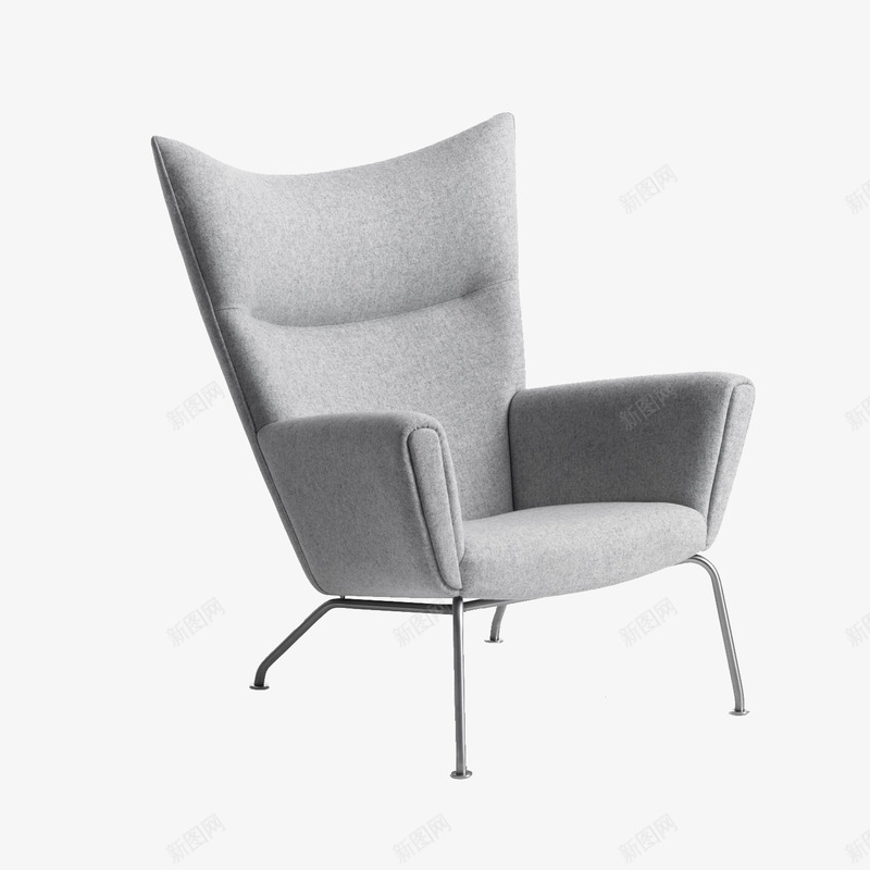 灰色单人座椅的侧面png免抠素材_88icon https://88icon.com 产品实物 家居 时尚 椅子 灰色 现代家具 简单 简约 风格化