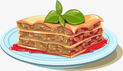 卡通手绘西餐三明治素材