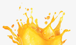 飞溅的橙汁果汁飞溅特效高清图片