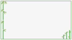 绿色竹子背景元素素材