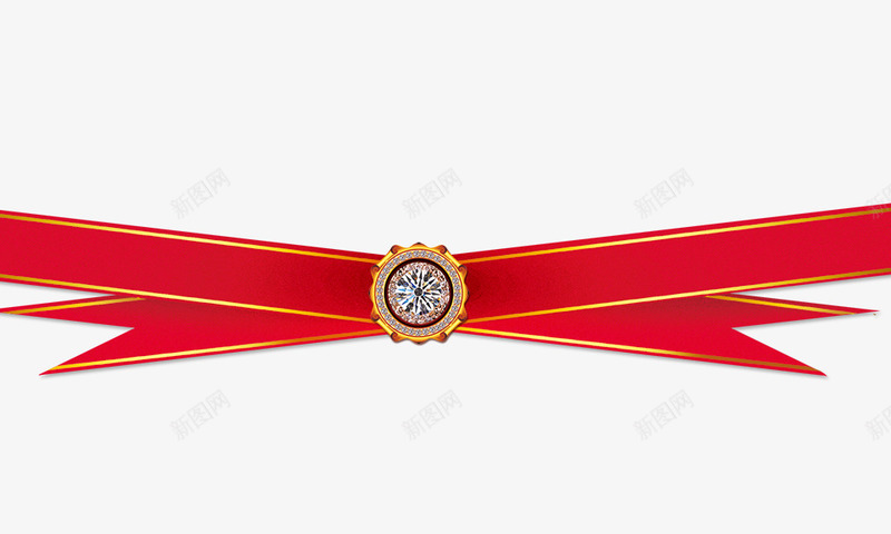 礼物结psd免抠素材_88icon https://88icon.com 礼物结 红色 钻石