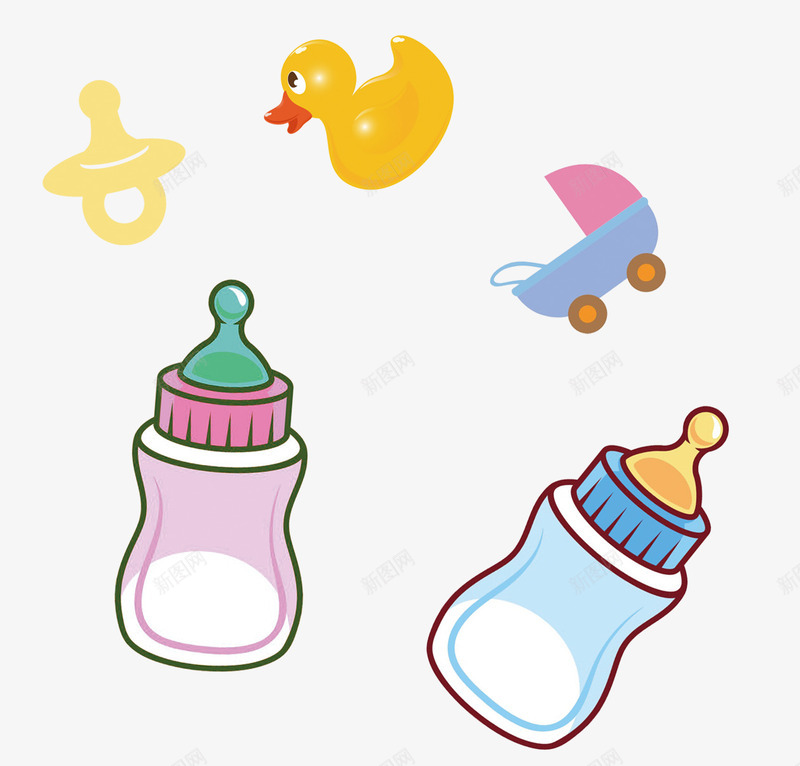 母婴用品png免抠素材_88icon https://88icon.com 奶嘴 奶瓶 婴儿用品 婴儿车 婴幼儿 孕妇 母婴 玩具