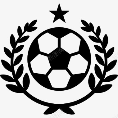 运动符号胜利足球的象征图标图标