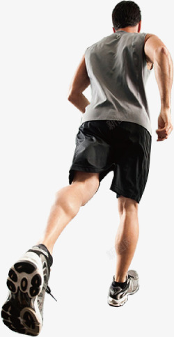运动男士奔跑的背影男士矢量图高清图片