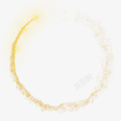 金色粒子光线粒子圆圈高清图片