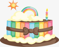 奶油生日蛋糕卡通生日蛋糕高清图片