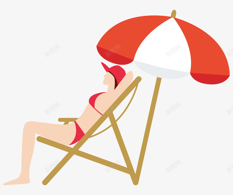 晒太阳的沙滩美女手绘图png免抠素材_88icon https://88icon.com 太阳伞 手绘图 比基尼美女 沙滩伞 沙滩椅 遮阳伞