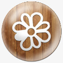 木质网络公司标志图标花朵图标
