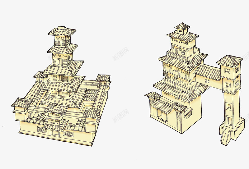 中国文化建筑院落客家建筑Ppsd免抠素材_88icon https://88icon.com 中国文化 中国文化建筑设计院落客家建筑PNG免费下载 中国风 客家 客家建筑 少数名族 手绘 立面建筑图