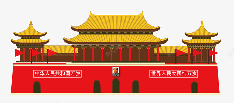 天安门广场png免抠素材_88icon https://88icon.com 101 中国风 卡通手绘 国庆节 天安门 天安门PNG