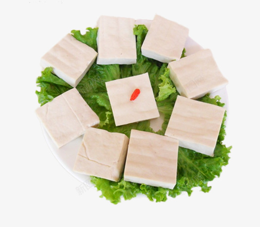豆腐png免抠素材_88icon https://88icon.com 新鲜的豆腐 新鲜食材 生菜叶 素豆腐 豆制品