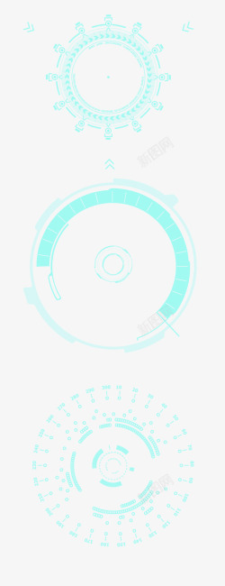 科技感齿轮转轮电子科技感齿轮元素高清图片