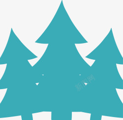 创意圣诞节小松树图矢量图素材