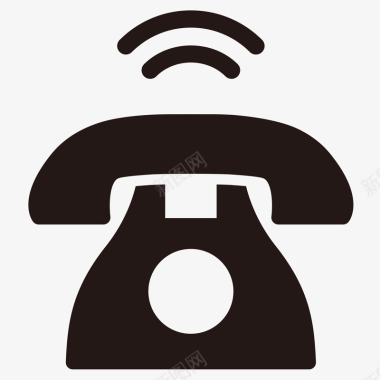 小红书手机logo联系方式黑色电话图标矢量图图标