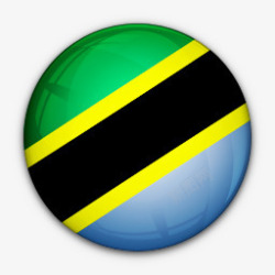 tanzania国旗对坦桑尼亚世界标志图标高清图片