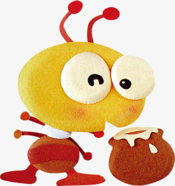 卡通蚂蚁蜜蜂采蜜可爱搞笑素材