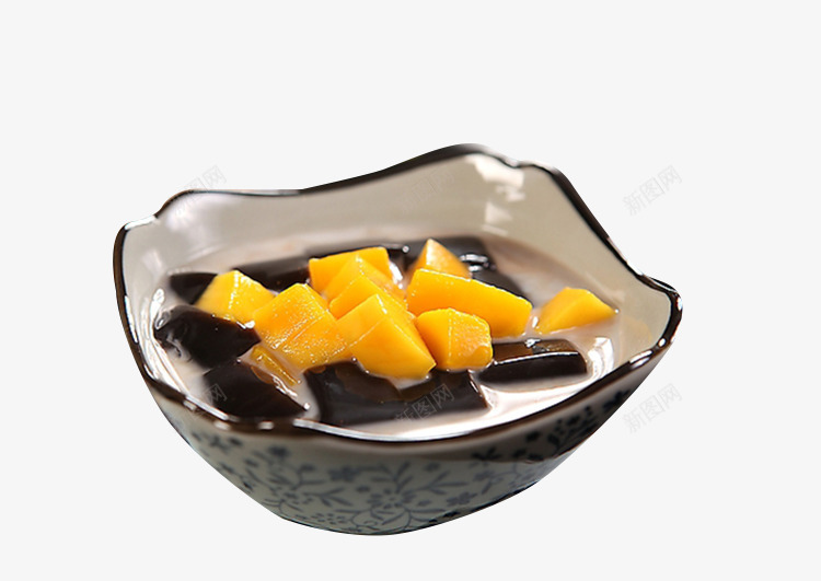 仙草炼奶龟苓膏png免抠素材_88icon https://88icon.com 餐饮甜品 龟苓膏