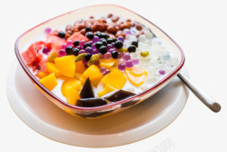 盘子上的水果美食水果捞高清图片
