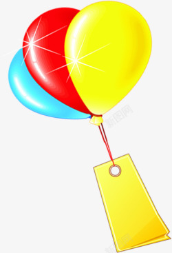 手绘国庆节促销气球素材
