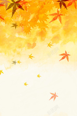 秋天叶子背景2素材
