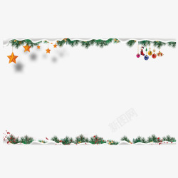 彩色雪花圣诞边框高清图片