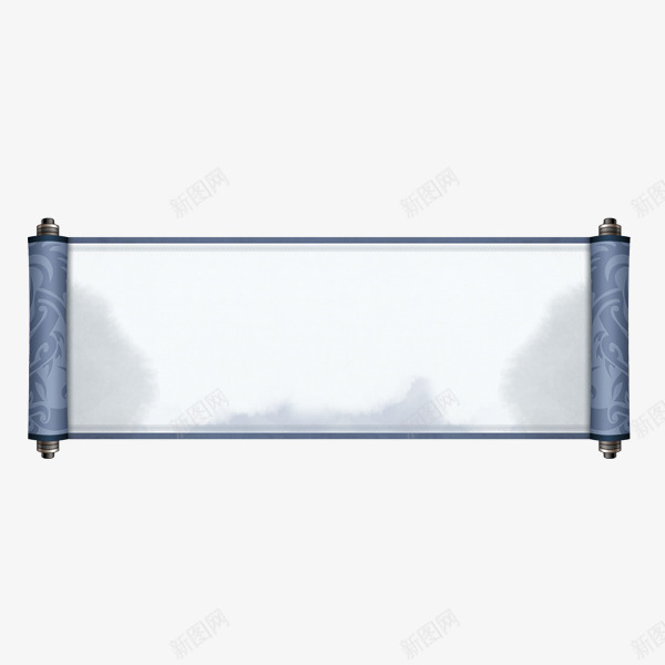 中国风卷轴png免抠素材_88icon https://88icon.com PNG 中国风 任务卷轴 免抠图片 卷轴 古典 喜庆 手绘 标题框 节日 蓝色