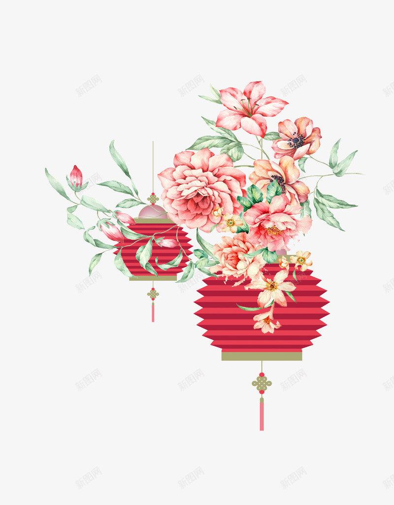 仿古花束灯笼png免抠素材_88icon https://88icon.com 中国年 中国风 吉祥 灯笼 花束 鸡年