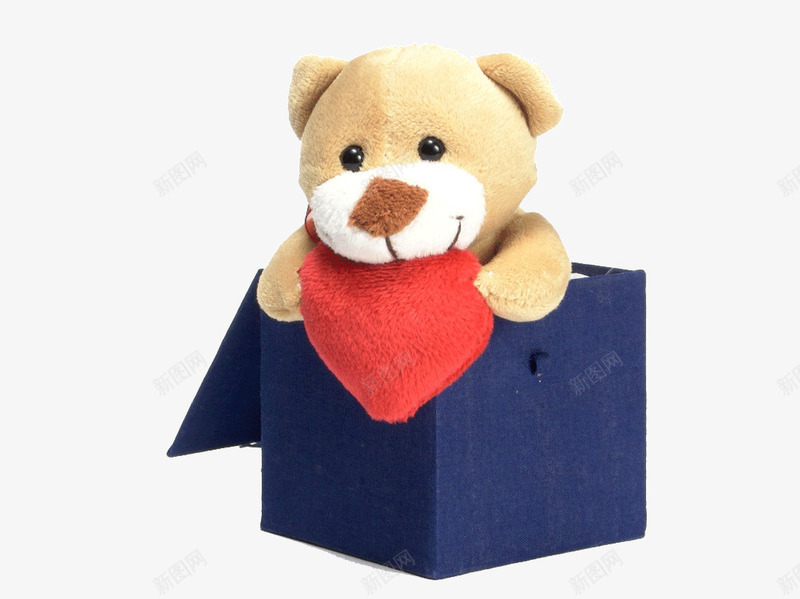 盒子里的小熊png免抠素材_88icon https://88icon.com 小熊 泰迪熊 盒子 红围巾