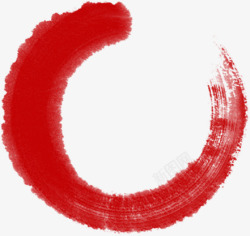 红色墨迹圆环素材