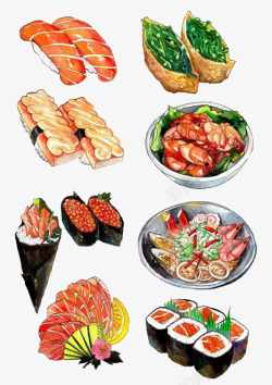 卡通寿司日本寿司高清图片