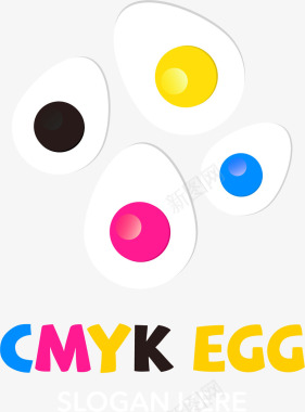彩绘鸡蛋荷包蛋元素logo图标图标
