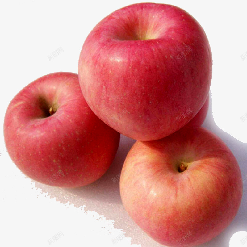 四个烟台红富士png免抠素材_88icon https://88icon.com 一个在上面 一个没有 三个平放 两个果把 四个苹果 烟台红富士