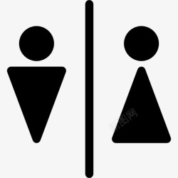 男女皆宜机场的厕所图标高清图片