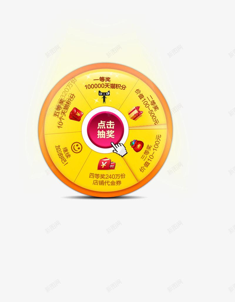 转盘抽奖活动png免抠素材_88icon https://88icon.com 抽奖 活动 转盘