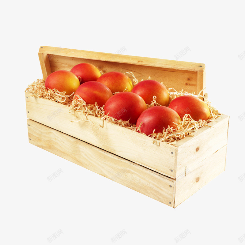 一箱芒果psd免抠素材_88icon https://88icon.com 产品实物 木箱子 植物 橘红色 水果 芒果