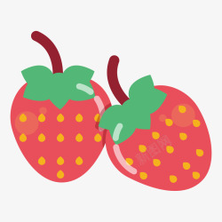 夏日气息草莓插画矢量图素材